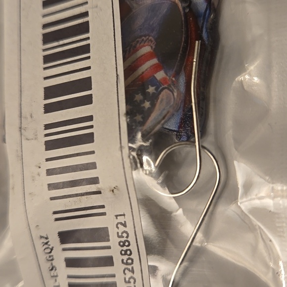 USA Patriotic Flag Boots Acrylic Earrings Women Festival Fashion Holiday Bling - Picture 5 of 5